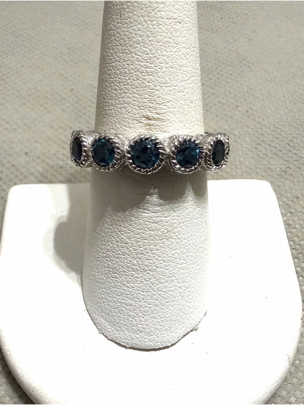 Judith Ripka Sterling Silver Blue Topaz Ring